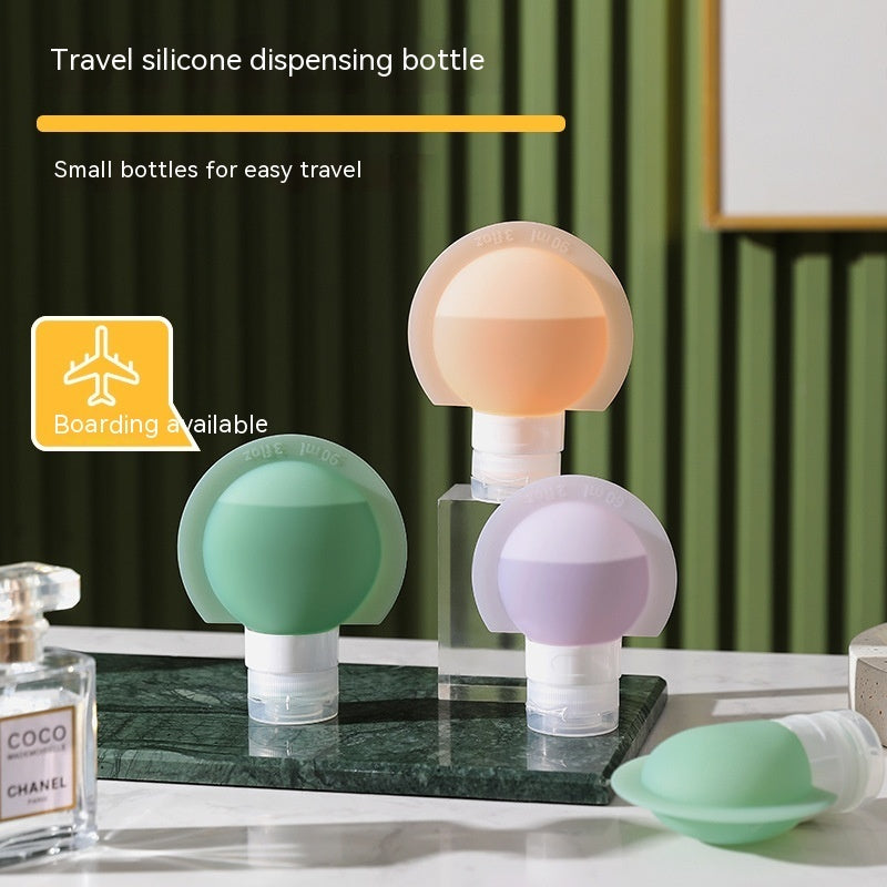 Travel-sized Round Silicon Bottles